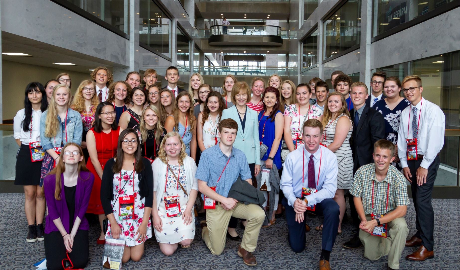 Youth Tour Group with Sen. Tina Smith